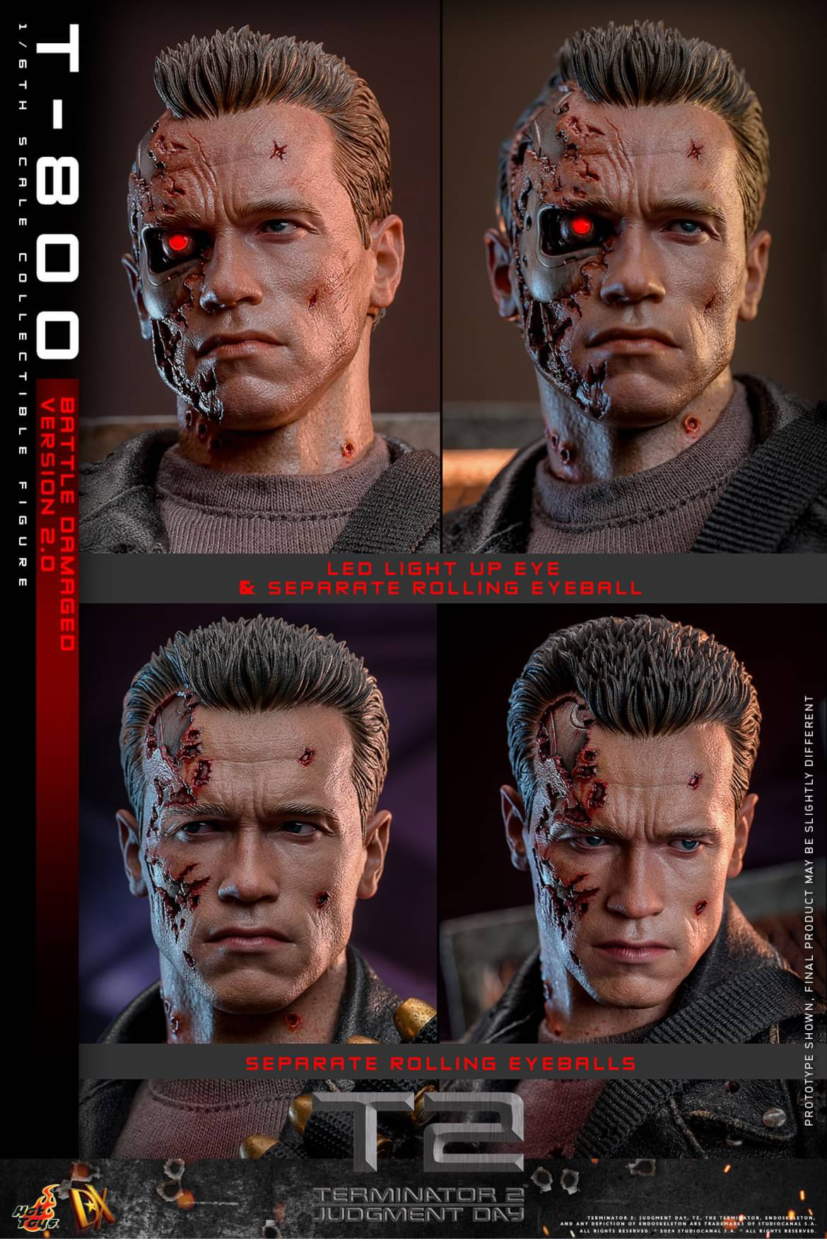 Hot Toys DX46: Terminator 2: Judgment Day - T-800 (Battle Damaged
