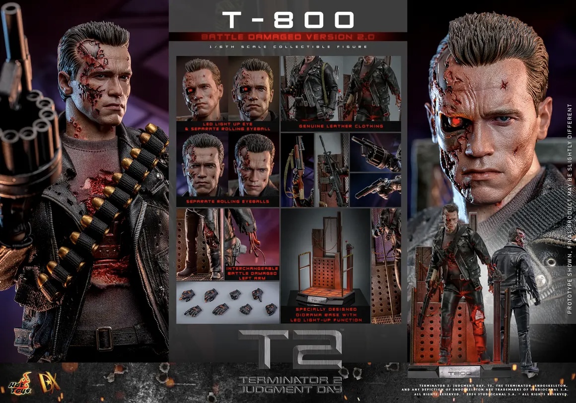 Hot Toys DX46: Terminator 2: Judgment Day - T-800 (Battle Damaged