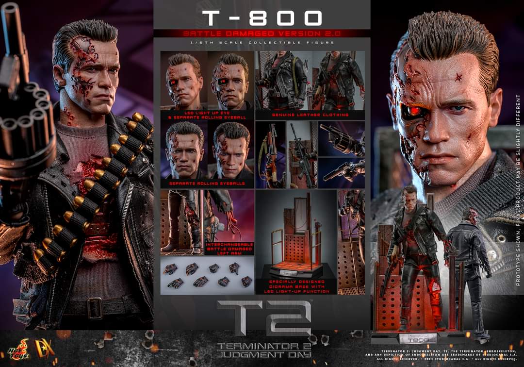 Hot Toys DX46: Terminator 2: Judgment Day - T-800 (Battle Damaged
