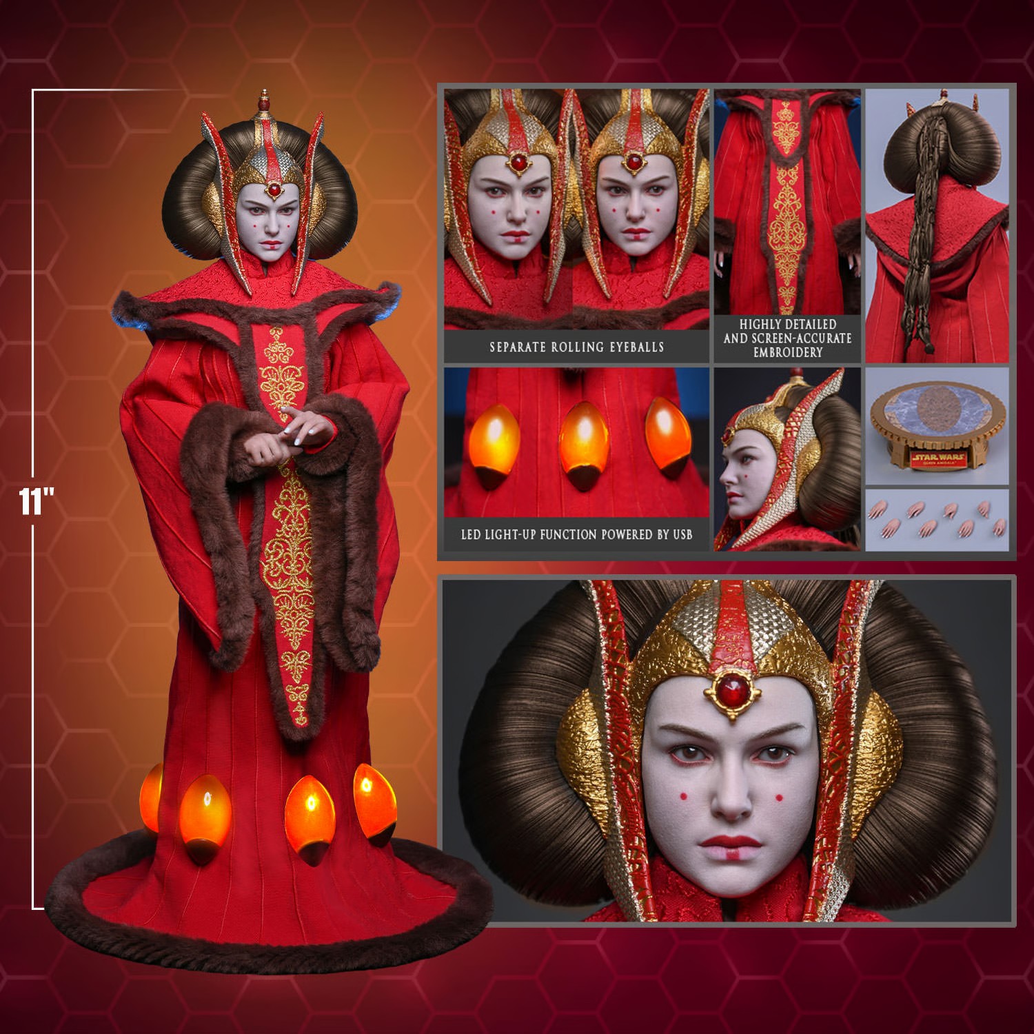 Hot Toys - MMS 883 - The Phantom Menace: Queen Amidala 1/6 Scale ...